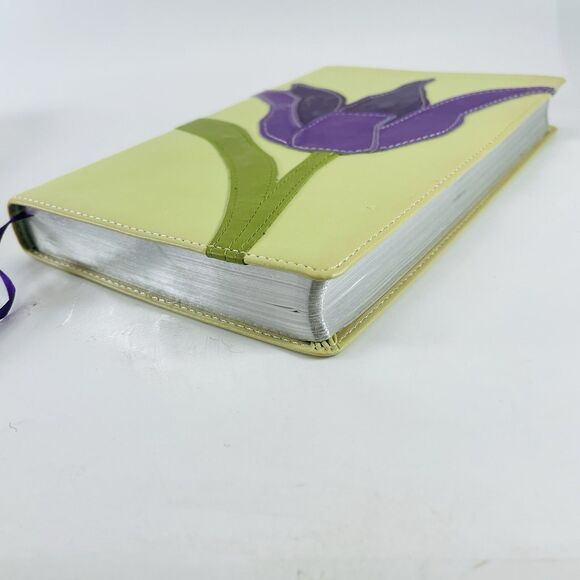 KJV BLOOM COLLECTION BIBLE Zondervan Soft Faux Leather Red Letter Lay Flat Tulip - Picture 7 of 16